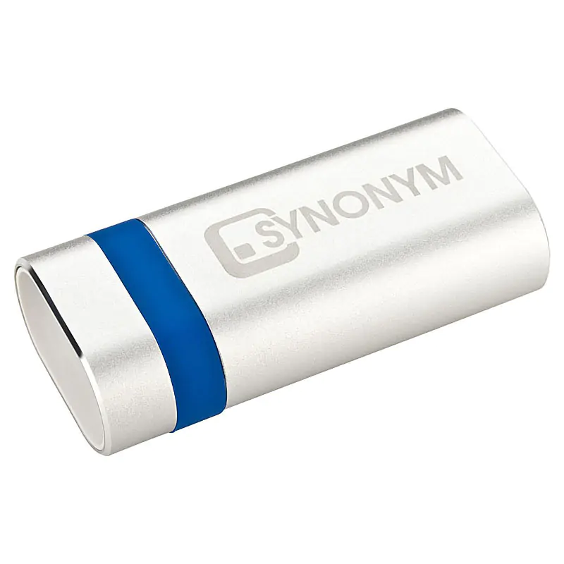 Foto von USB-Stick mit Werbeaufdruck, geschlossen, silber Produktfoto Werbeartikel