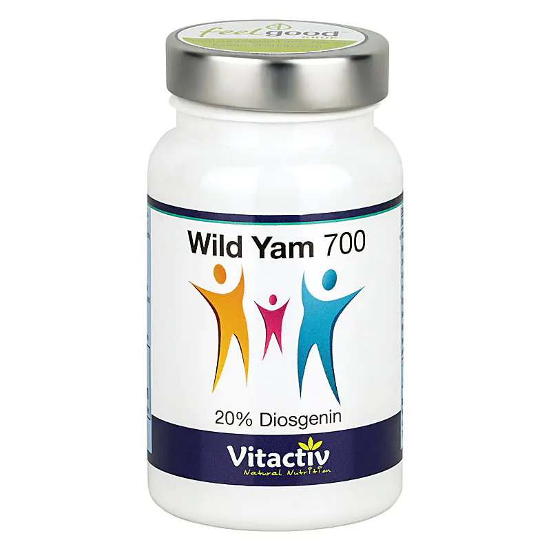 Foto von Pillendose, weiß, mit Etikett Produktfoto Nahrungsergänzungsmittel