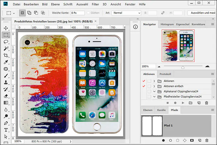 Produktfoto, freigestellt, vor weißem Hintergrund, Mobiltelefon, Handy Freisteller Mobiltelefon