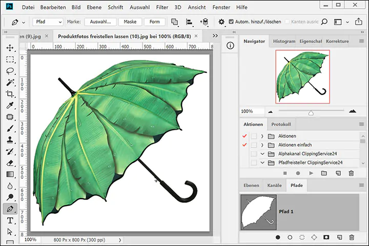 Produktfoto, freigestellt, vor weißem Hintergrund, Schirme, Regenschirme Freisteller Regenschirm