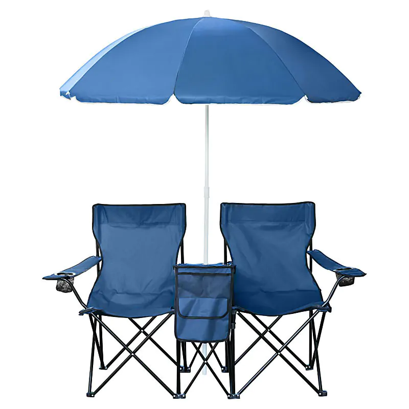Produktfoto Klappstuhl mit Becherhalter und Sonnenschirm Produktbild, Standard-Produktfotografie Anglerbedarf