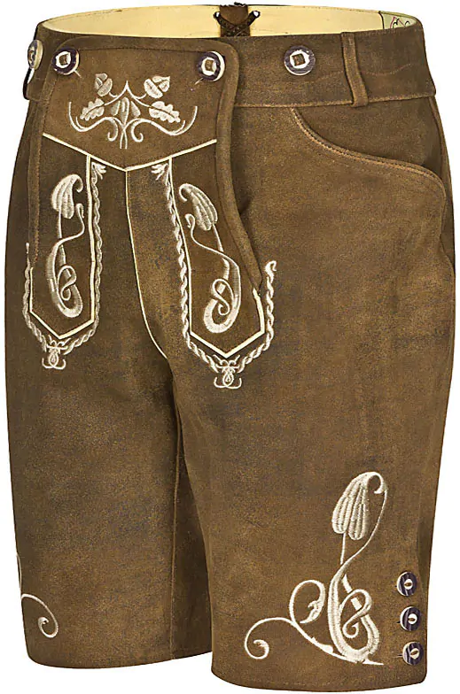 Hollowman Foto Trachten Lederhose Herren Schrägansicht